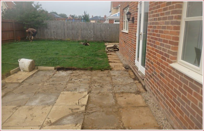 New patio in Yaxham